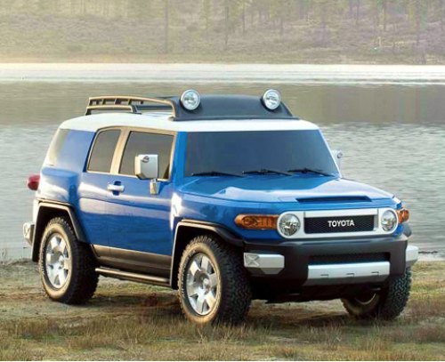 Первым в списке значится внедорожник Toyota FJ…