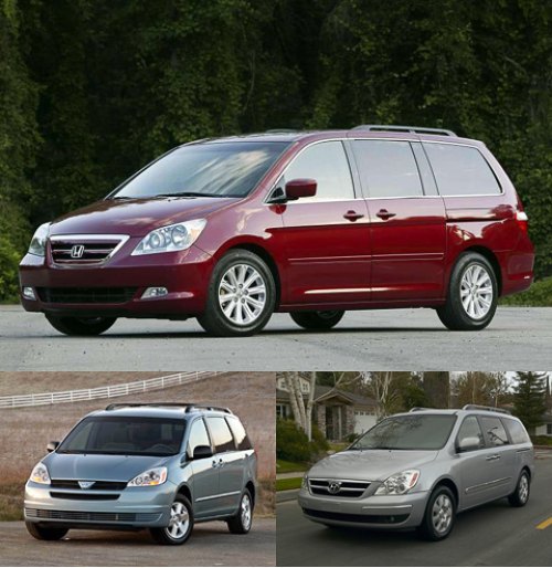 Honda Odyssey, Toyota Sienna и Hyundai Entourage.…
