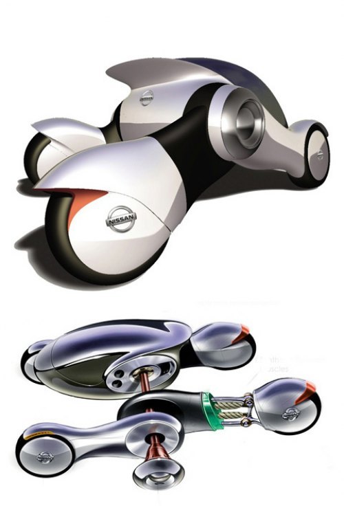 Оригинальная конструкция подвески Nissan OneOne…