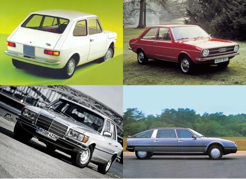 Fiat 127 (1972), Audi 80 (1973), Mercedes 450S…