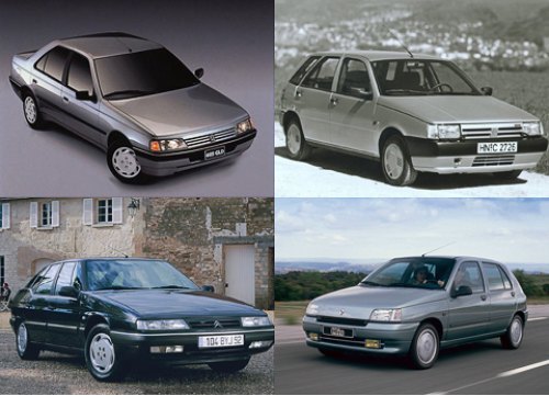 Peugeot 405 (1988), Fiat Tipo (1989), Citroen XM…
