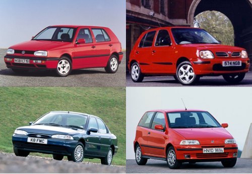 Volkswagen Golf (1992), Nissan Micra (1993), Ford…