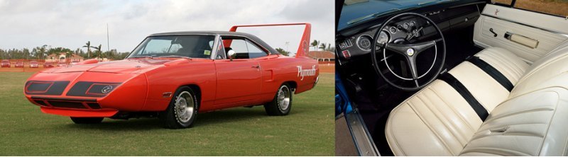 Передняя часть Plymouth Superbird была…