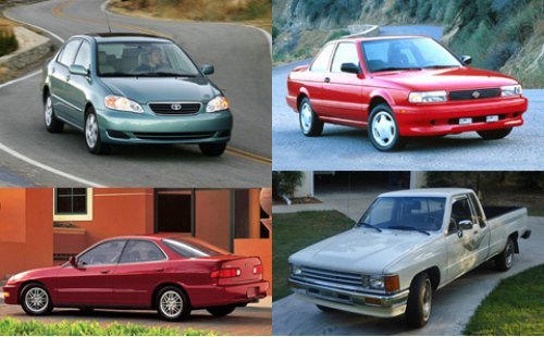 Toyota Corolla, Nissan Sentra, Acura Integra,…