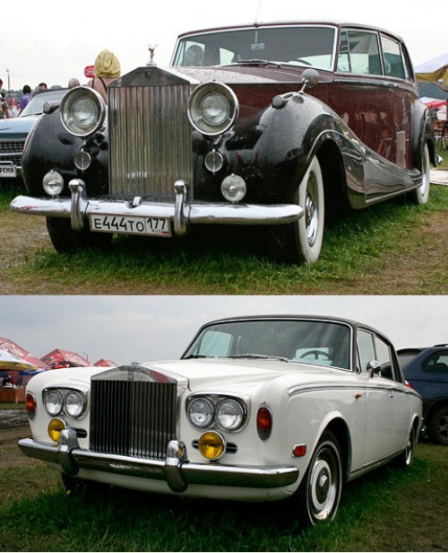 Два короля. Вверху — Rolls-Royce Silver Wraith…