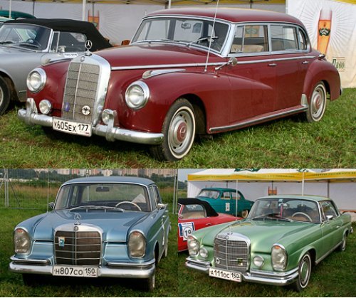 Вверху — Mercedes-Benz 300S (W188), выпускавшийся…