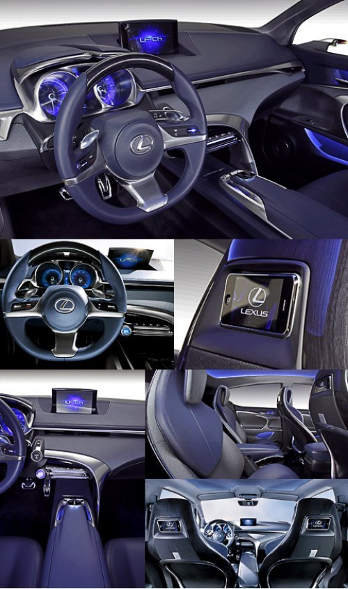 Дизайн передней панели, как и у кроссовера Lexus…