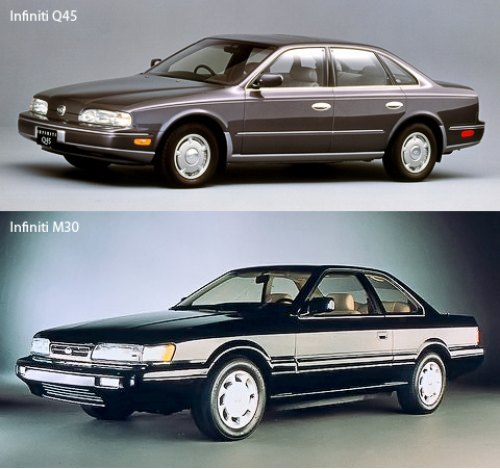 Седан Infiniti Q45 и купе Infiniti M30,…