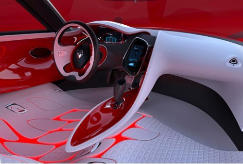 Сенсорный экран на центральной консоли также…