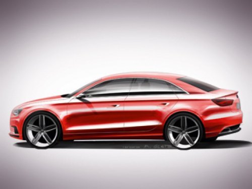В профиль седан на базе хэтчбека Audi A3 выглядит…