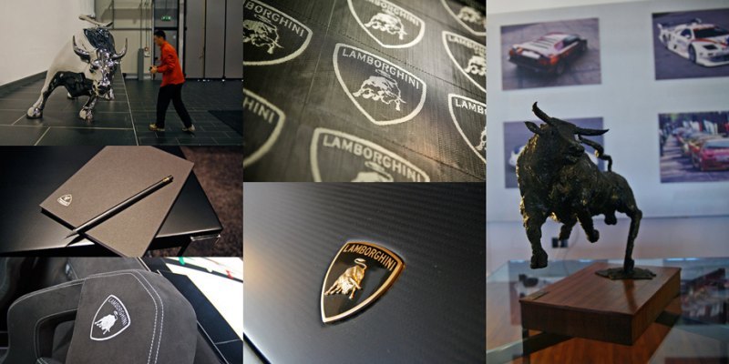 Фирменный бык Lamborghini в Сант-Агате выполняет…