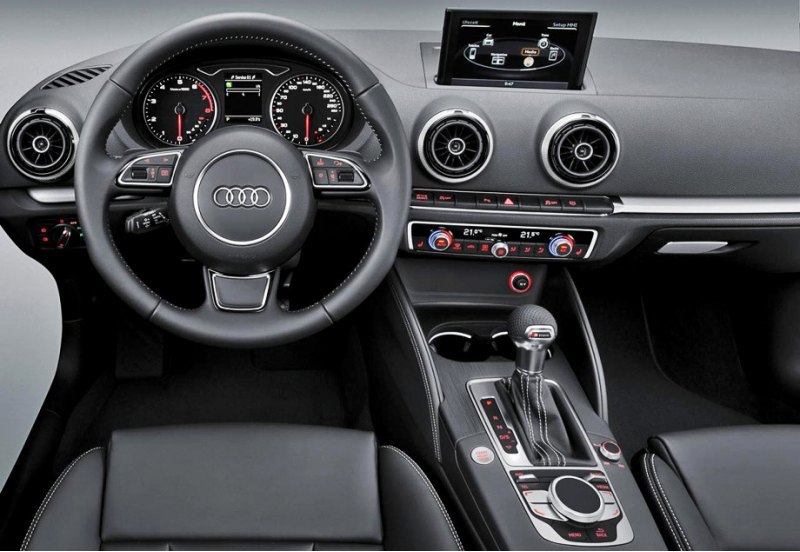 Центральная консоль в очередном поколении Audi A3…