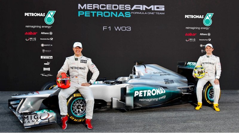 В остальном Mercedes W03 похож на другие машины…