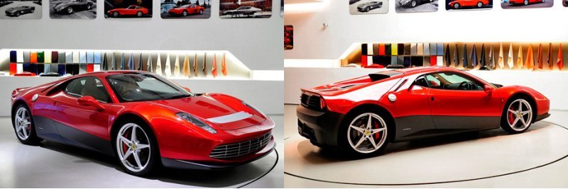 Донорскую модель 458 Italia выдают фронтальная…