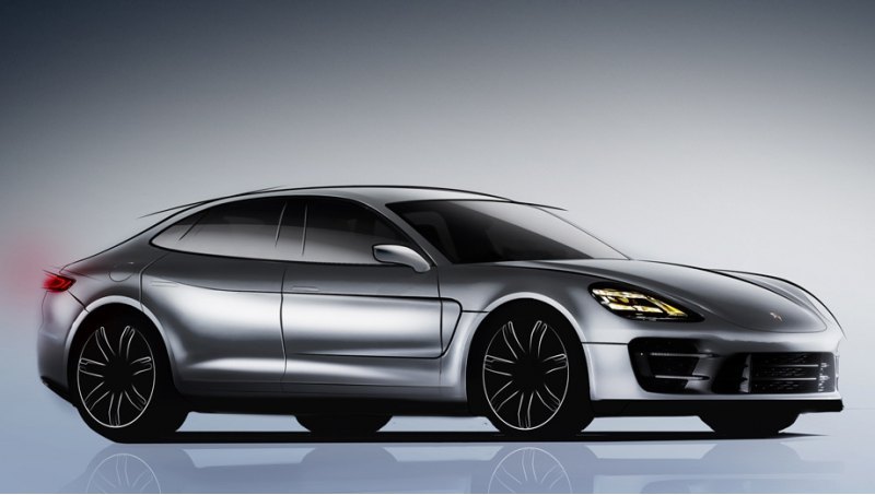 Пока информацию о внешности пятидверки Porsche…