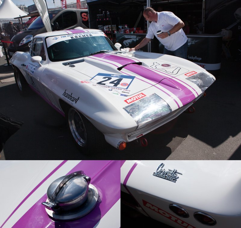 Хозяин до блеска натирает свой Chevrolet Corvette…