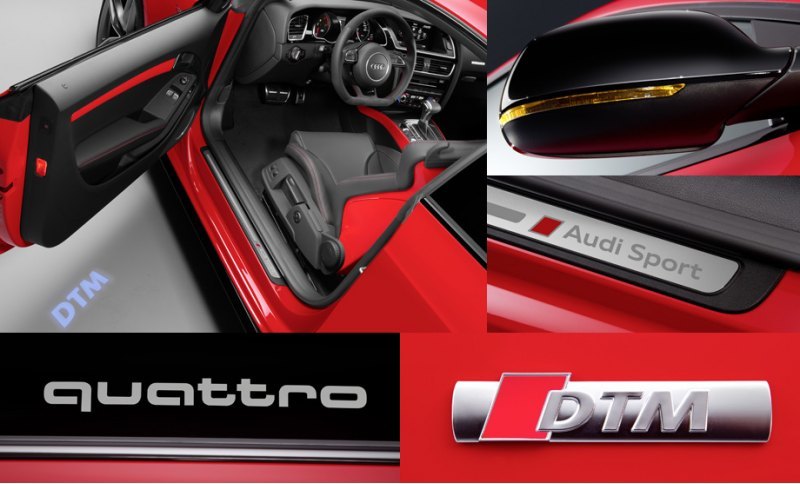 Логотипы DTM, quattro и Audi Sport на кузове и в…