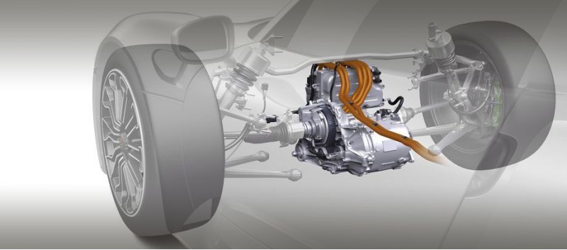 Вариант оси eAxle для 918-го Porsche располагает…