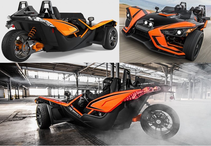 Модель Polaris Slingshot SLR насчитывает в длину…