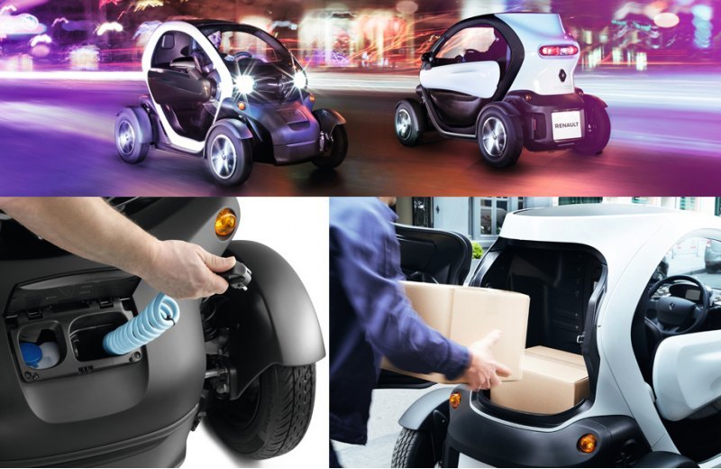 От обычной бытовой розетки на 220 В малыш Twizy…