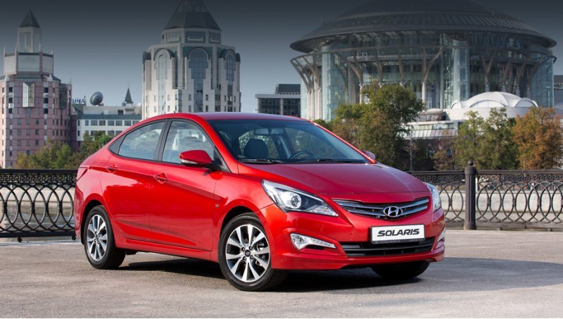 Модель Hyundai Solaris в 2015 году была второй по…