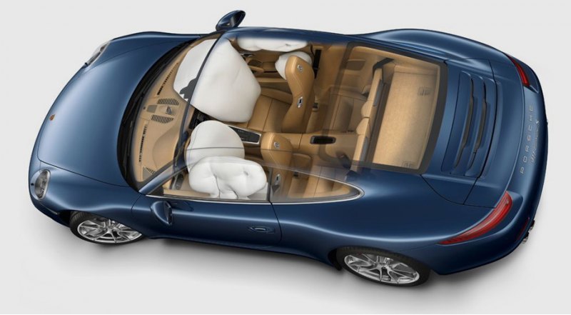 Так выглядят эйрбэги на двухдверке Porsche 911…