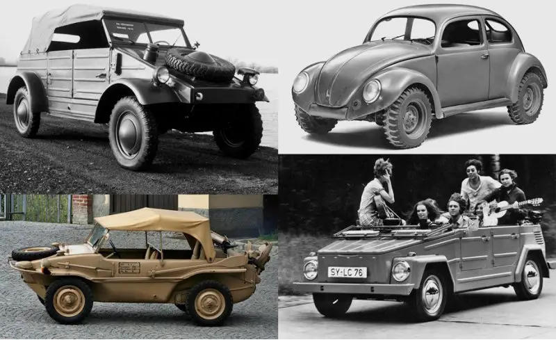 Это и K&uuml;belwagen (VW Typ 82, вверху слева),…