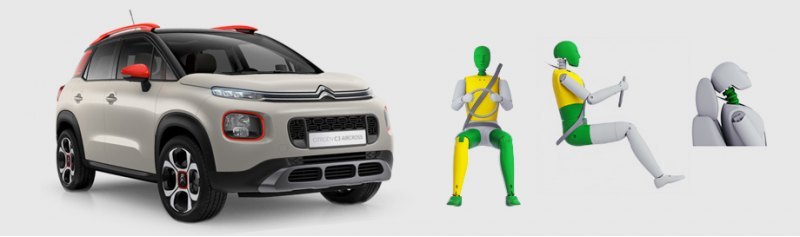 За два типа фронтальных тестов паркетник Citroen…