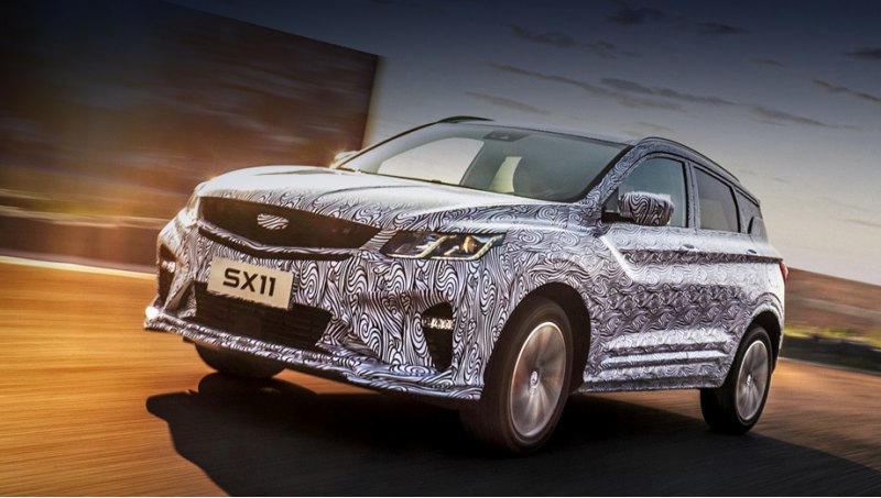 Опробовать BMA доверено новой модели Geely SX11…