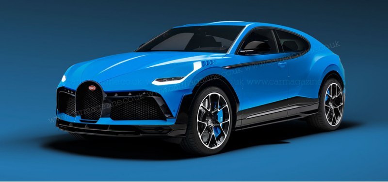 Таким Bugatti CUV представляет иллюстратор…