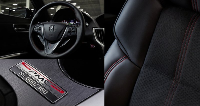 В салоне TLX PMC Edition появились черная кожа…