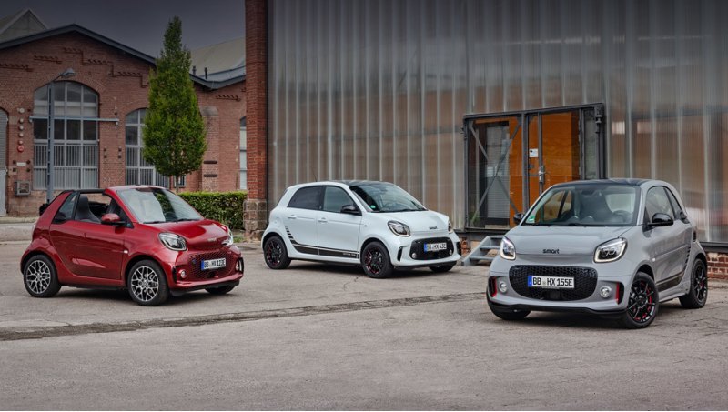 Рестайлинговые coupe и cabrio Smart EQ Fortwo…