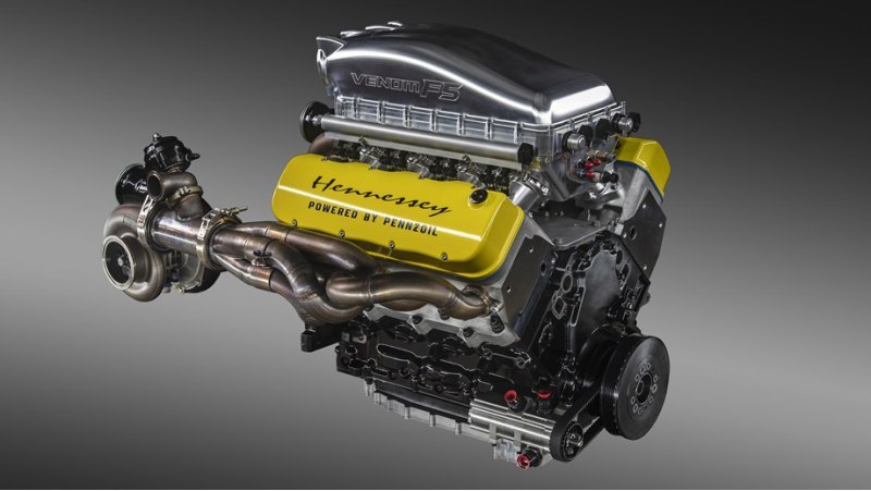 Пиковая мощность нового V8 от Hennessey…