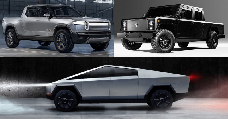 Конкуренты будущей модели, Rivian R1T (вверху…