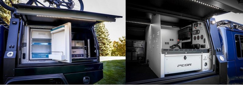 Помимо прочего в отсеке австралийской фирмы PCOR (Patriot Campers Off Road) нашлось место…