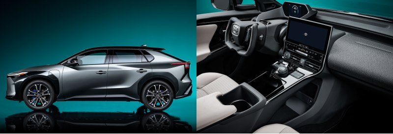 Для сравнения, Toyota bZ4X (концепт). Салон почти…