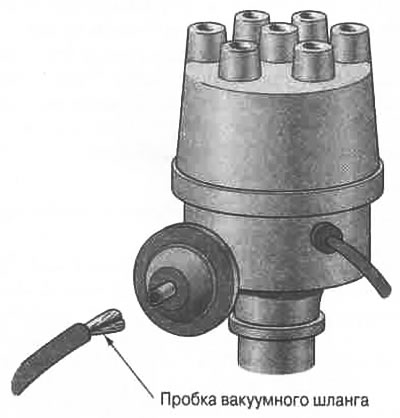 Рис. 12.50. Отключение шланга вакуумного…
