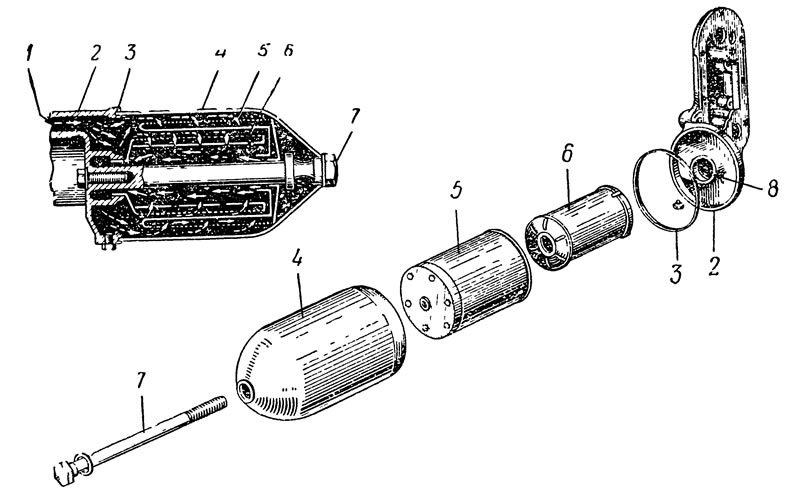 Рис. 38. Фильтр грубой очистки масла дизеля…
