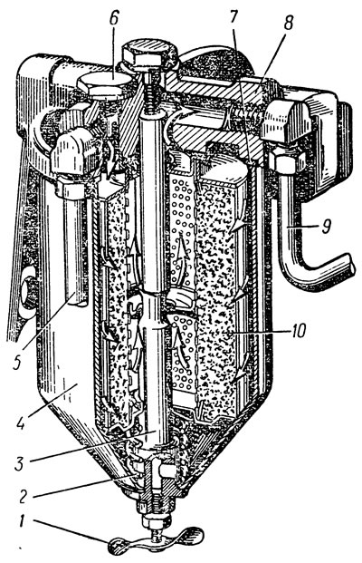Рис. 52. Топливный фильтр тонкой очистки топлива…