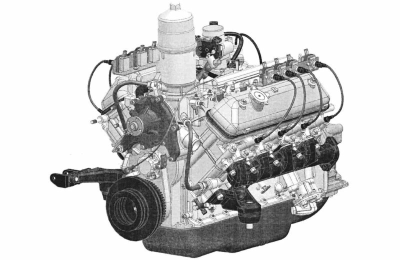 Рабочий объем ЗМЗ V8 составлял 4,67-литра,…