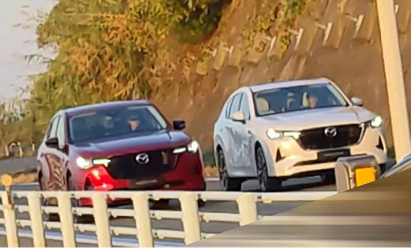 Mazda CX-60, замеченные в ходе рекламных съемок