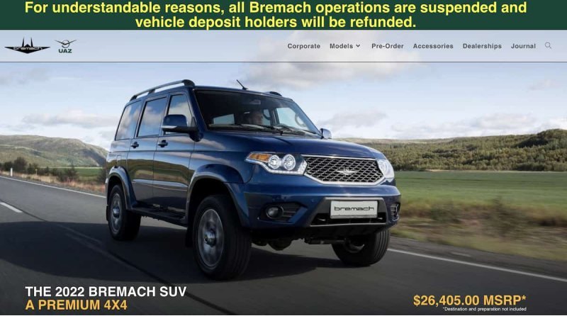 На официальном сайте Bremach опубликована плашка,…