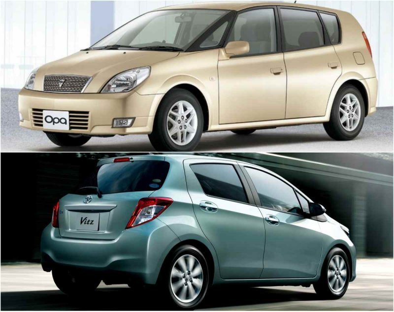 Toyota Opa и Toyota Vitz