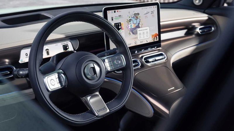 В салоне Smart #1 установили 12,8-дюймовый…