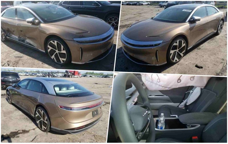 Один их первых электрокаров Lucid Air уже разбили…