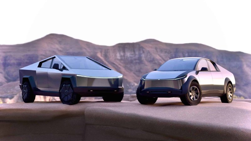 В Сети показали компактную версию пикапа Tesla…