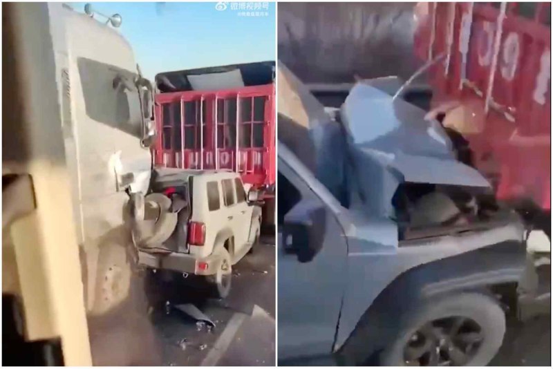 Кадры из видео в социальной сети Weibo