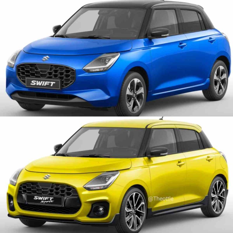 Сверху обычный Suzuki Swift, снизу – Swift Sport