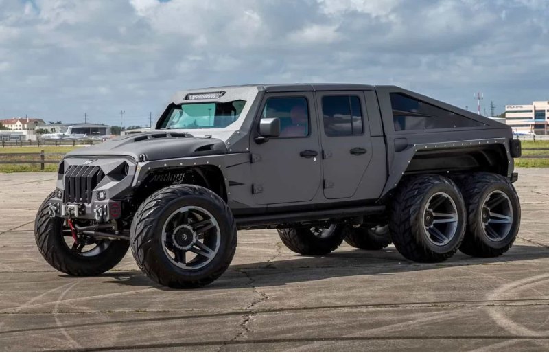 Jeep Gladiator превратили в 6-колесный…