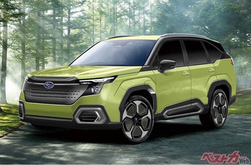 Рендер электрической версии Subaru Forester